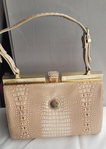 Peach faux snakeskin effect - peach,