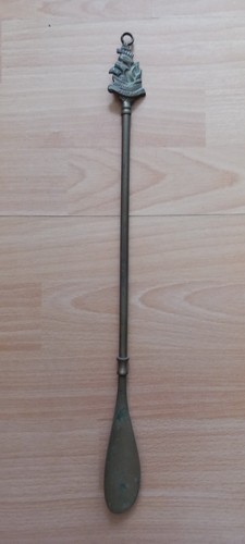 Vintage brass shoe horn - vintage,