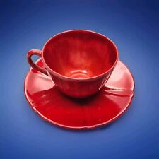 RARE Vintage Demitasse Royal Doulton Porcelain Flambe Cup & Saucer