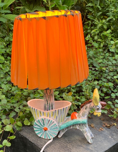Vintage italian ceramic lamp - vintage,
