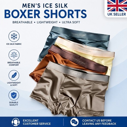 4pcs men ice silk underwear - 4pcs,
