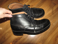 Black leather lace up men