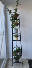 Vintage  'Enclume'  style 7 tiered metal pot stand or planter approx 63" tall