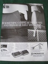 PIONEER TILT-AXIAL SPEAKER DESIGN REAR SHELF SPEAKERS 1983 ADVERT A4 SIZE FILE 6