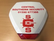 WHITE DECOY/DUMMY ALARM BOX TEXECOM 3 ODYESSY BELL BOX WITH FLASHING LED