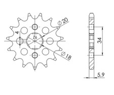 428 Teeth 14 Step Sprocket for
