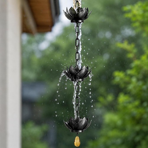 Durable metal lotus rain chain - durable,