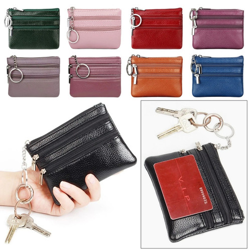 Women key ring leather - ring, mini