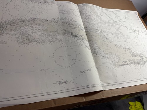Cuba map chart 135x70cm - cuba,