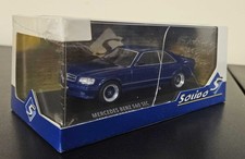 SOLIDO 1/43 MERCEDES BENZ 560 SEC AMG WIDEBODY BLUE 1990 S4310907 - CRACKED