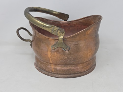 Vintage hammered copper coal - vintage,