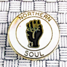 Northern Soul White Enamel Pin