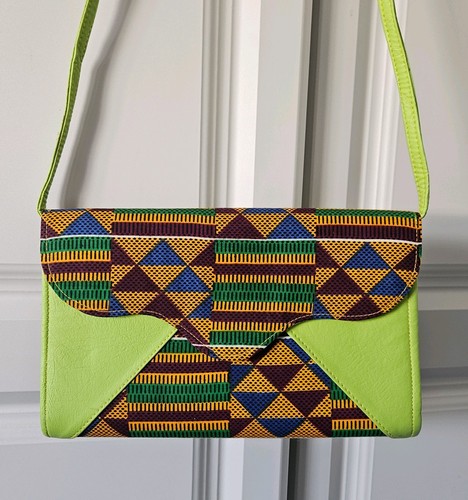 Vintage kente print crossbody - vintage,