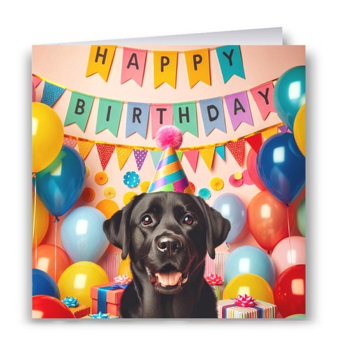 Black labrador birthday - black,