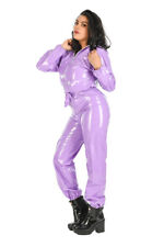 PVC Full Body Rain Suit Rubber Size M-2XL Purple