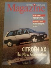 Citroën Frontlines Magazine Autumn 1991 AX GTi, XM Estate, BX TZD, DS Safari.