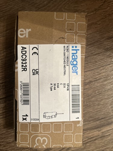 Hager adc932r 32a rcbo type - hager, a