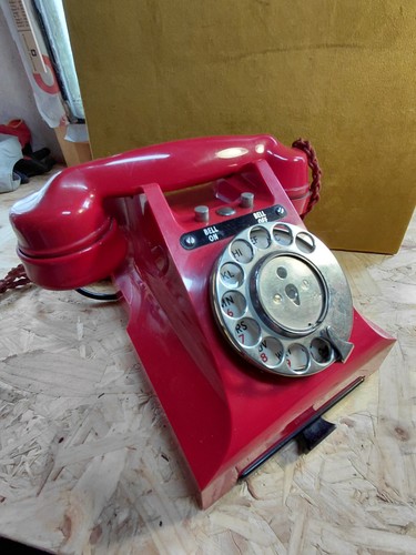 Red bakelite gpo - bakelite,
