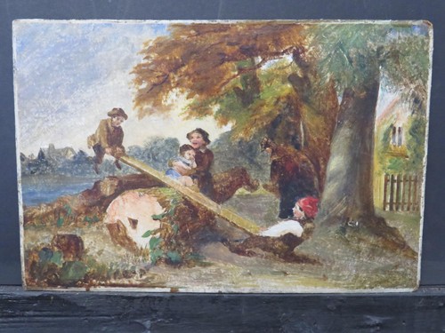 Charming english school oil - charming,
