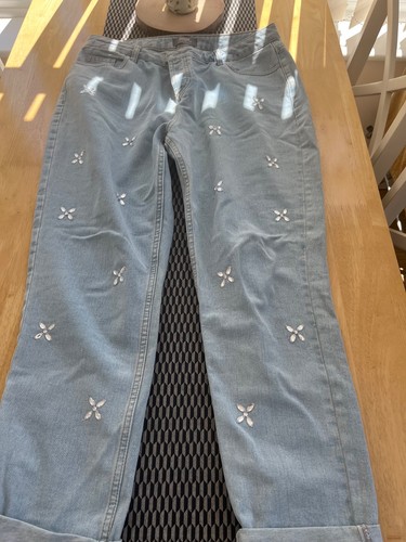 Ladies light wash - , jewelled