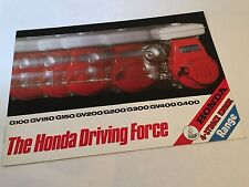 HONDA 4-stroke GV 150 GV400 G300 G200 Engine Range Original 1970s Sales Brochure