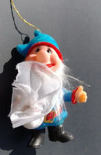 Vintage Flocked Elf Pixie with