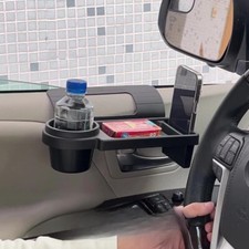 Vehicle Car Front Rear Window Edge Cup Holder Tray Drink Phone Storage Organizer