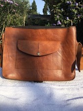 Vintage brown leather satchel