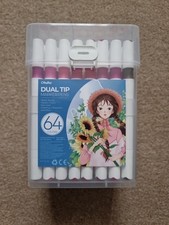 Ohuhu Water-Based 64 Colours Dual Tip Art Markers Brush Pens