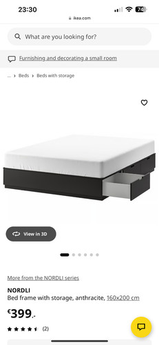 Ikea king bed - nordli, 6