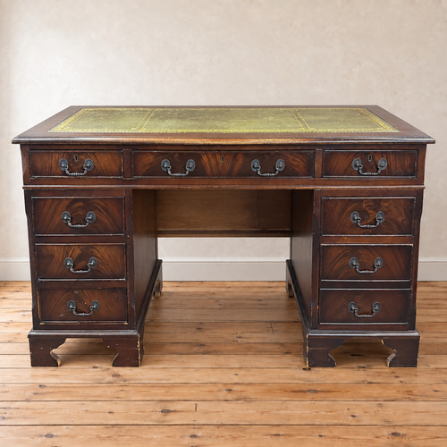 Traditional pedestal desk - traditional,