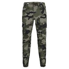 Jack & Jones Boys Camouflage Trousers Multi Pockets Sport Pants Size 6-14 Years