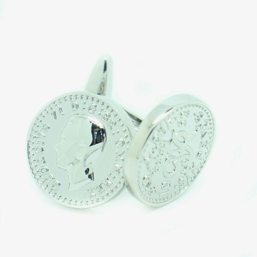 Sixpence cufflinks money - cufflinks, coin