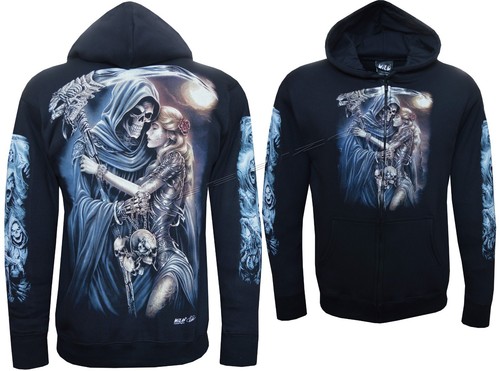 Zip hoodie grim reaper - up,