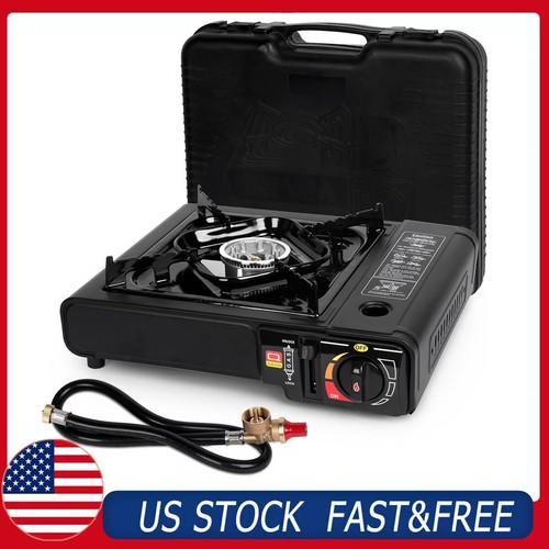 Black dual fuel stove portable - dual,