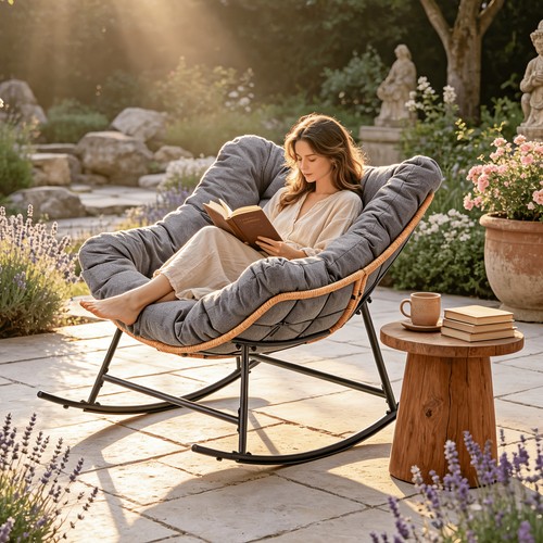 Large rocking chair with - rocking,