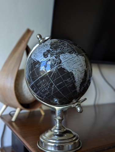 Vintage art deco style globe - style,