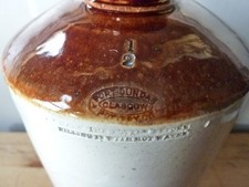 Port Dundas Glasgow Antique Water Bottle Two toned Stoneware Scottish Pottery