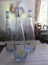 3 x Belle Epogue - GLASS WATER BOTTLES - SPARKLING - 1 litre -MADE BY VIVREAU