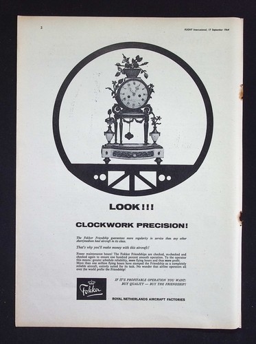 Original 1964 advert fokker - advert,