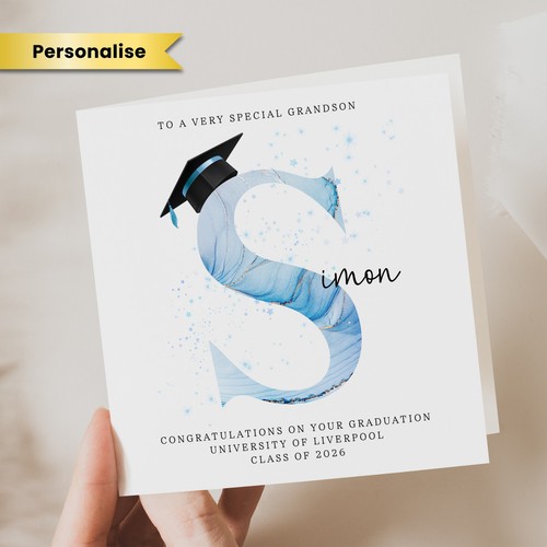 Personalised graduation card - personalised,
