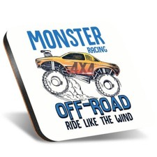 1x Square Coaster 12cm Monster