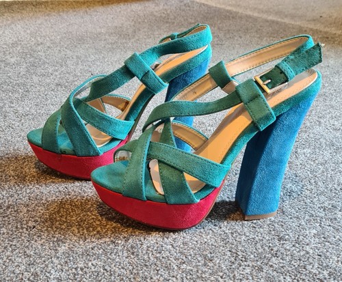 Ladies multi coloured strappy - multi,