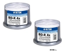 100 Ritek Pro Blank Blu Ray