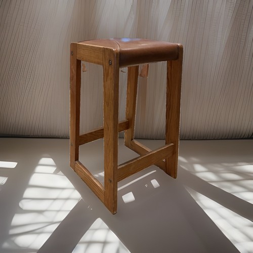 Vintage wooden vinyl stool - vintage,