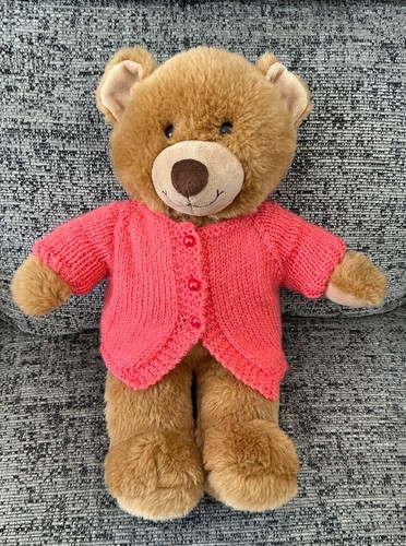 Hand knitted teddy - knitted, bear