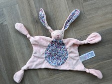 JoJo Maman Bebe Pink Bunny Floral Soft Baby Comforter Blankie bnwot rabbit ?