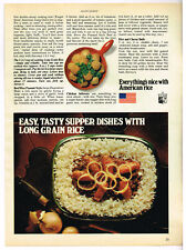American Long Grain Rice 1972 Full Page Magazine Ad Advert FC145
