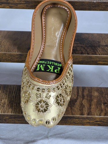 Girls gold embroidered khussa - girls,
