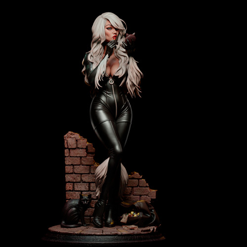 Black cat scale 3d - 1/10,